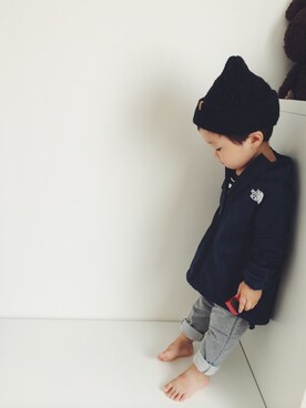 「アイテム（マウンテンパーカー、ブルー系）」を使った、kaanaakooooさん（キッズ・90cm）の夏コーディネート