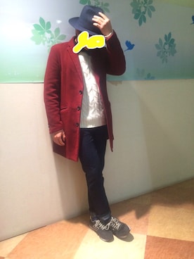 「HERE'S（HERE'S）のアイテム（ジャケット/アウター）」を使った、かずさん（メンズ・172cm）の冬コーディネート