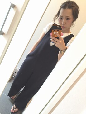 「7月WEAR夏のサンダル祭り」｜「アイテム（オールインワン・サロペット）」を使った、monさん（レディース・153cm）の夏コーディネート