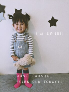 「さしいろ」｜「アイテム（オールインワン・サロペット）」を使った、uru*さん（キッズ・80cm）の秋コーディネート
