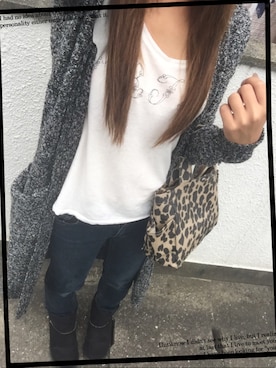 「ISBIT（アイズビット）のアイテム（トップス）」を使った、さおちゃそさん（レディース・160cm）の秋コーディネート