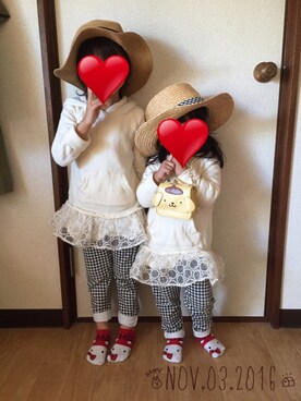 ❁さん(キッズ・100cm)の冬コーディネート