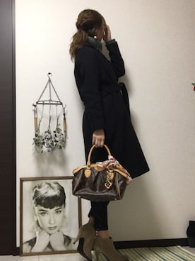 「CLANE（クラネ）のアイテム（ダウンジャケット/コート）」を使った、Naoさん（レディース・169cm）の冬コーディネート