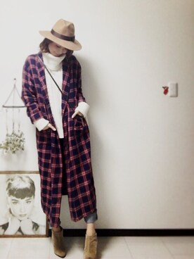 「holiday」｜「アイテム（その他アウター）」を使った、Naoさん（レディース・169cm）の冬コーディネート