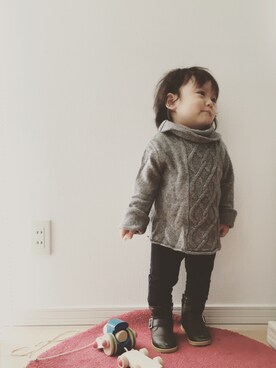 「babyGAP（babyGAP）のアイテム（シューズ）」を使った、kyokyoさん（キッズ・90cm）の秋コーディネート