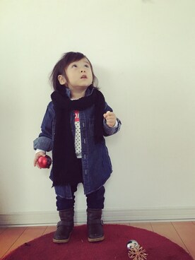 「babyGAP（babyGAP）のアイテム（シューズ）」を使った、kyokyoさん（キッズ・90cm）の秋コーディネート