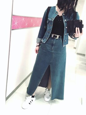 「FIG&VIPER（フィグアンドバイパー）のアイテム（スカート）」を使った、unoさん（レディース・160cm）の春コーディネート