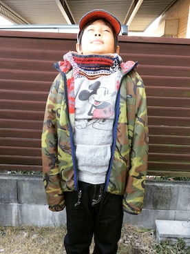 「アイテム（パーカー）」を使った、RELAXさん（キッズ・140cm・10代）の冬コーディネート