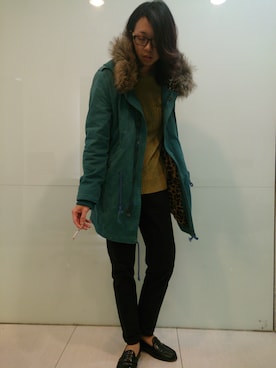 「WHILE（ワイル）のアイテム（その他シューズ）」を使った、明さん（メンズ・171cm）の冬コーディネート