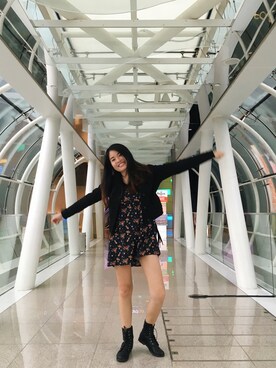 「PULL&BEAR（プルアンドベア）のアイテム（ドレス）」を使った、Katie さん（レディース・172cm）の夏コーディネート