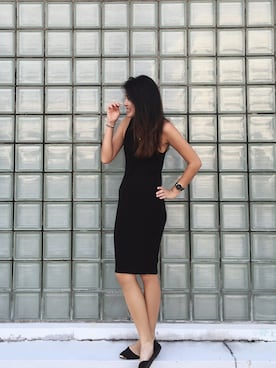 「PULL&BEAR（プルアンドベア）のアイテム（ドレス）」を使った、Katie さん（レディース・172cm）の夏コーディネート