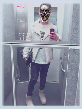 「お買い物」｜「アイテム（ブーツ）」を使った、masaさん（メンズ・172cm）の冬コーディネート