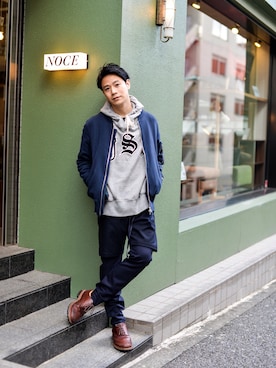 「nonnative（ノンネイティブ）のアイテム（ミリタリージャケット）」を使った、ICCHOさん（メンズ・170cm）の秋コーディネート
