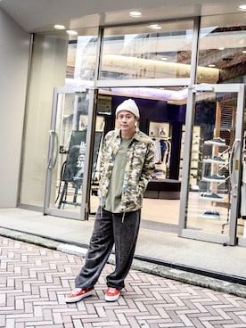 「HUGO BOSS（ヒューゴボス）のアイテム（パンツ）」を使った、ICCHOさん（メンズ・170cm）の秋コーディネート