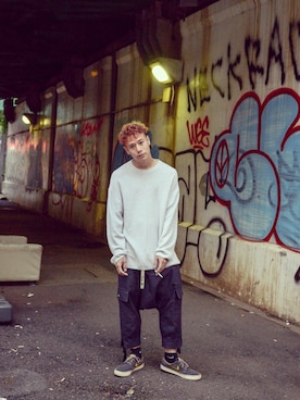 COMME des GARCONS HOMME PLUSのアイテムを使った「サルエルパンツ」の