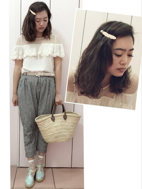 「chocolate schubar（チョコレートシューバー）のアイテム」を使った、Sunny Fanさん（レディース・170cm）の夏コーディネート