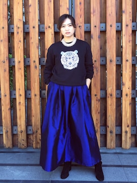 「wip（ウィップ）のアイテム」を使った、Sunny Fanさん（レディース・170cm）の冬コーディネート