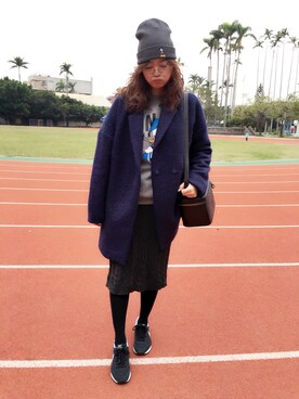 「wip（ウィップ）のアイテム」を使った、Sunny Fanさん（レディース・170cm）の冬コーディネート