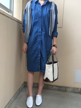 「Whim Gazette（ウィムガゼット）のアイテム（ワンピース）」を使った、yaeさん（レディース・169cm）の夏コーディネート