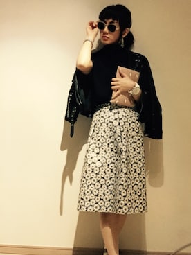 「ファッション手当」｜「アイテム（アナログ腕時計）」を使った、Yukiさん（レディース・160cm）の春コーディネート