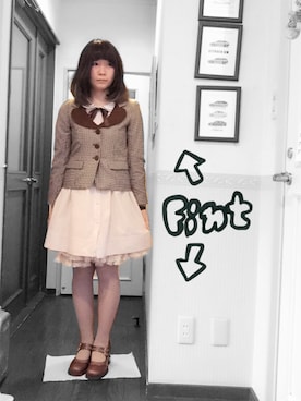 「F i.n.t（フィント）のアイテム（その他アウター）」を使った、ぱちさん（レディース・157cm）の秋コーディネート