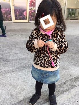 「2歳3ヶ月」｜「アイテム（ニット/セーター）」を使った、いーさんちさん（キッズ・90cm）の秋コーディネート