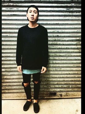 「streetsnap」｜「アイテム（スウェット）」を使った、KLeeさん（メンズ・173cm）の冬コーディネート