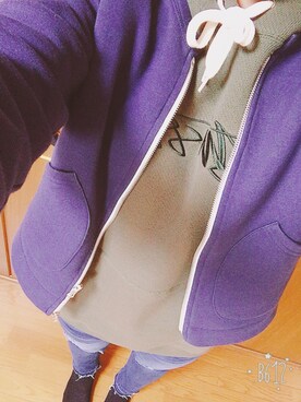 「BEN DAVIS（ベンデイビス）のアイテム（ジャケット/アウター）」を使った、Hironaさん（レディース・159cm）の冬コーディネート