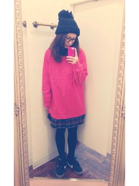 「アイテム（シャツワンピース）」を使った、Yurino_hさん（レディース・164cm・20代）の冬コーディネート