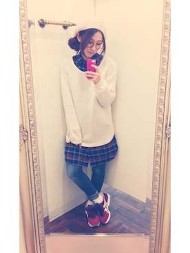 「アイテム（シャツワンピース）」を使った、Yurino_hさん（レディース・164cm・20代）の冬コーディネート