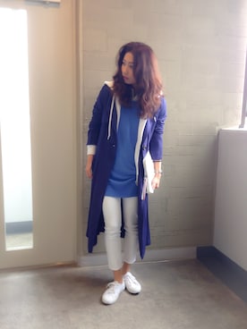 「ブルー x ホワイト」｜Yurino_hさん（レディース・164cm）の春コーディネート
