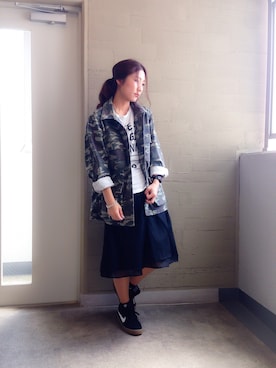 「glamb（グラム）のアイテム（ジャケット/アウター）」を使った、Yurino_hさん（レディース・164cm）の春コーディネート