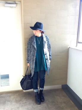 「N.（N. Natural Beauty Basic）（エヌエヌナチュラルビューティーベーシック）のアイテム（チェスターコート）」を使った、Yurino_hさん（レディース・164cm）の冬コーディネート