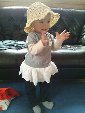 「子供服」｜ハギーさん（キッズ・70cm）の春コーディネート