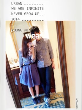 「カップルコーデ」｜y u c h i ♡さん（レディース・152cm）の夏コーディネート