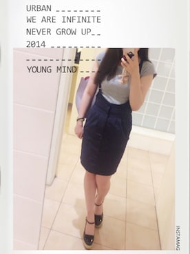 「COLORS（カラーズ）のアイテム」を使った、y u c h i ♡さん（レディース・152cm）の夏コーディネート