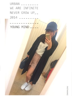 「とろみシャツ」｜「アイテム（ジャケット/アウター）」を使った、y u c h i ♡さん（レディース・152cm）の秋コーディネート