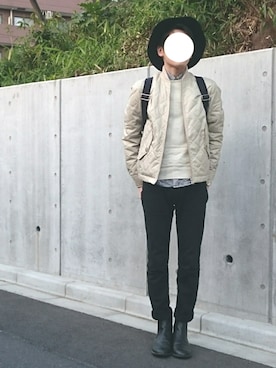 「LAVENHAM（ラベンハム）のアイテム（ブルゾン）」を使った、junpeiさん（メンズ・166cm）の春コーディネート