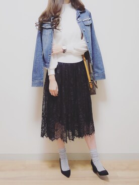 「くつした」｜「アイテム（アナログ腕時計）」を使った、selectshop_citronさん（レディース・167cm）の冬コーディネート