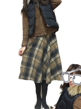 「Mila Owen」｜「アイテム（ブルゾン）」を使った、わやぱんさん（レディース・160cm）の冬コーディネート