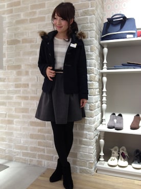「名古屋パルコ」｜earth 名古屋パルコ店さん（レディース・156cm）の冬コーディネート
