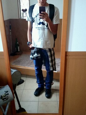 「DC（ディーシー）のアイテム（キャップ）」を使った、kouta ueda さん（メンズ・173cm）の夏コーディネート