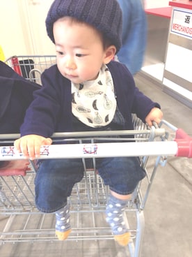 「お買い物」｜「アイテム（オールインワン・サロペット）」を使った、かみだいさん（キッズ・80cm）の夏コーディネート