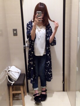 「CECIL McBEE（セシルマクビー）のアイテム（サンダル）」を使った、みゆきさん（レディース・157cm）の夏コーディネート