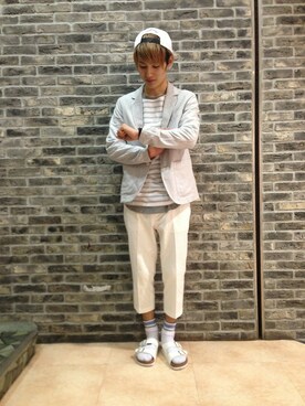 「ソックス」｜谷さん（メンズ・178cm）の春コーディネート