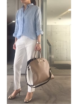 「ブルー x ホワイト」｜nakkoo555さん（レディース・157cm）の夏コーディネート