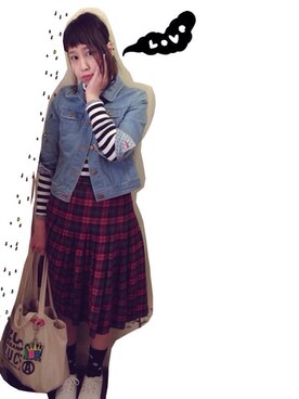 「I am I in fact...（アイアムアイインファクト）のアイテム（その他アウター）」を使った、momocoさん（レディース・157cm）の冬コーディネート
