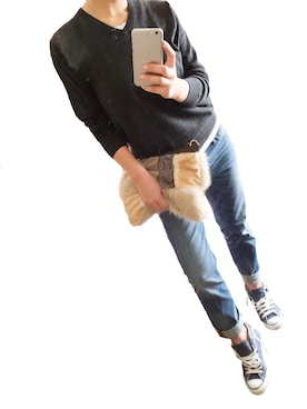 「カシミヤ」｜eriさん（レディース・162cm）の冬コーディネート