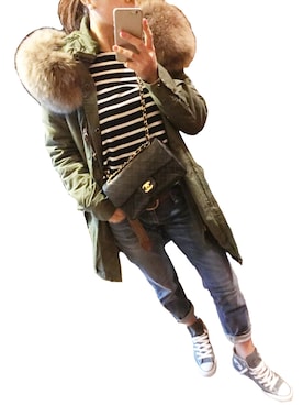 「chanel」｜「アイテム（モッズコート）」を使った、eriさん（レディース・162cm）の春コーディネート