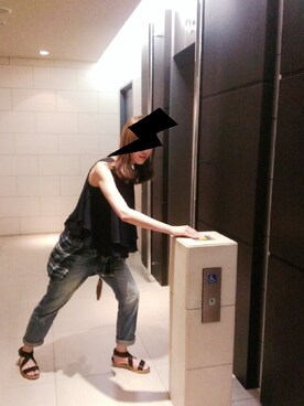 「ZARA（ザラ）のアイテム（タンクトップ、その他）」を使った、yuchiさん（レディース・165cm）の夏コーディネート